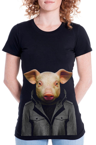 Women's Pig Fitted Tee