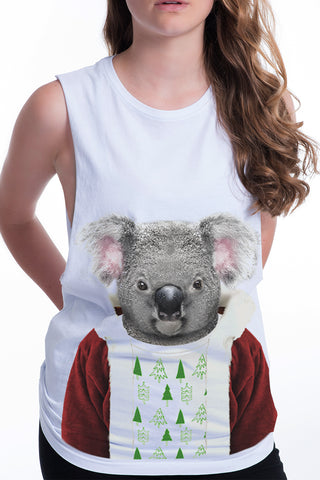 Women's Christmas Koala Tank
