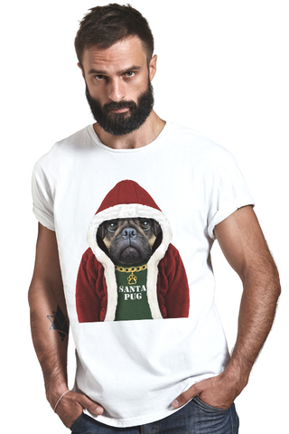 Men's Santa Pug T-Shirt