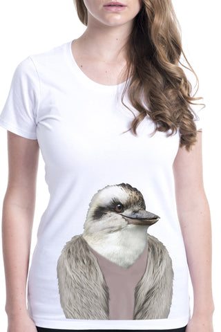 women's kookaburra t-shirt white