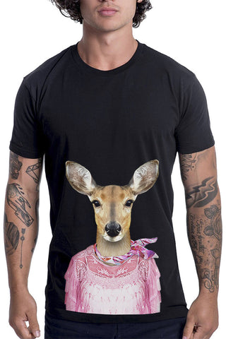 Men's Deer T-Shirt - Classic Tee, Black