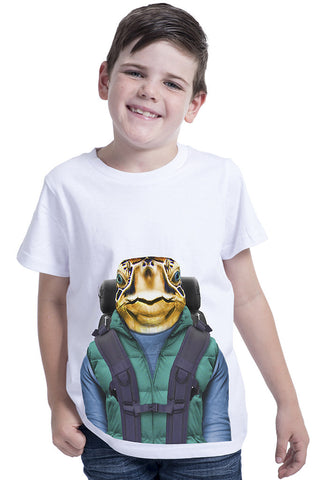 kids turtle t shirt white