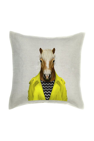 Horse Cushion Cover - Linen