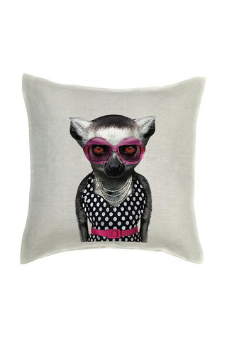 Lemur Cushion Cover - Linen