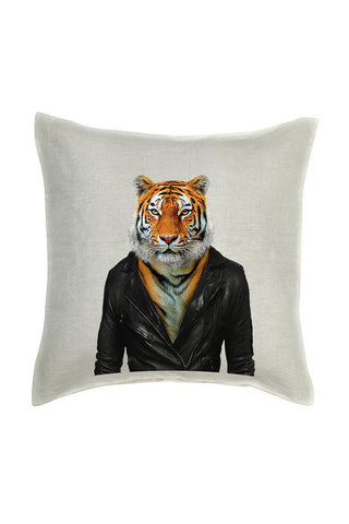 Tiger Cushion Cover - Linen