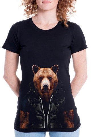 Women's Bear Fitted Tee