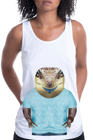 Women's Blue Tongue Lizard Singlet