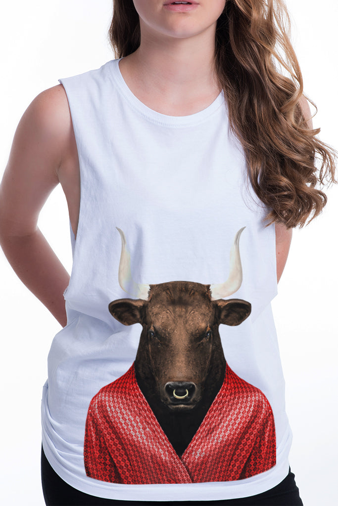 Bull Rider Tank Top Women's Bull Tank - Animalyser