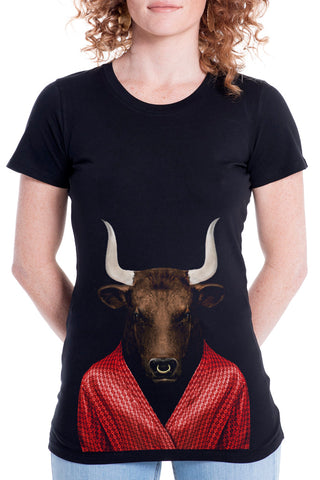 Women's Bull Fitted Tee