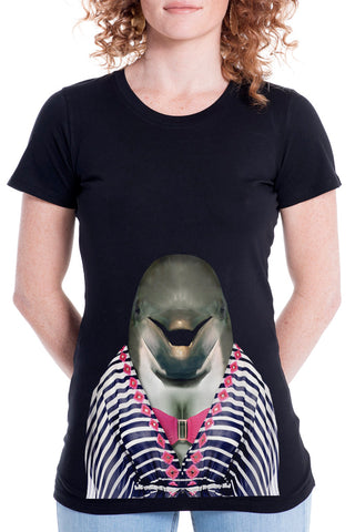 Women's Dolphin Female Fitted Tee