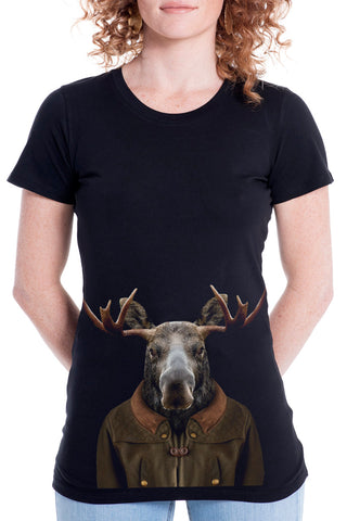 Women's Moose Fitted Tee