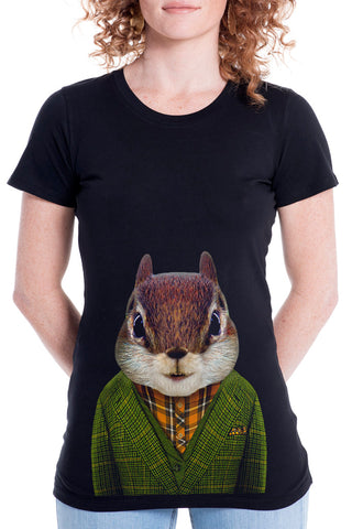 Women's Squirrel Fitted Tee