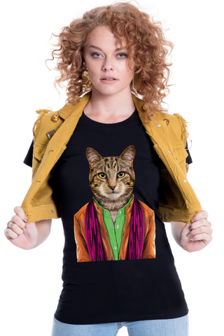 Women's Cat Fitted Tee