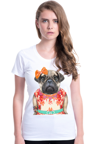 Women's Miss Pug Fitted Tee
