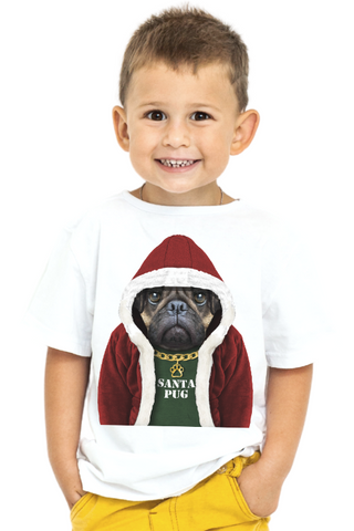 KIDS SANTA PUG T-SHIRT