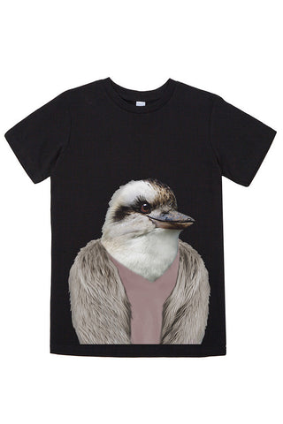 Kids Kookaburra T-Shirt - Kid's Tee, Black