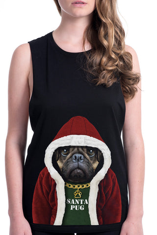 Women's Santa Pug Tank