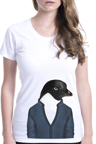 women's adelie penguin t-shirt white