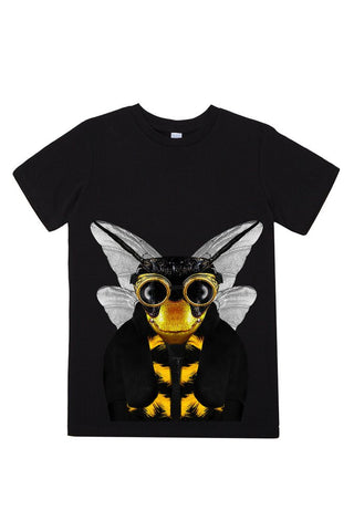 kids bee t shirt black