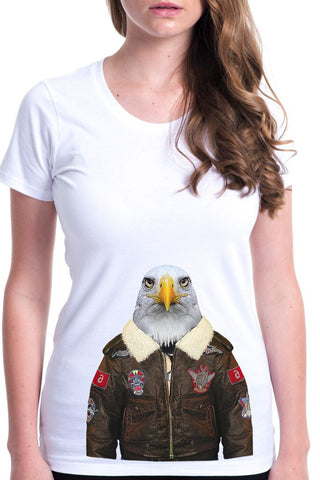 women's eagle t-shirt white