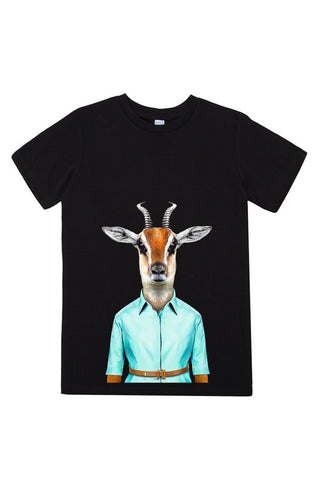 kids gazelle t shirt black