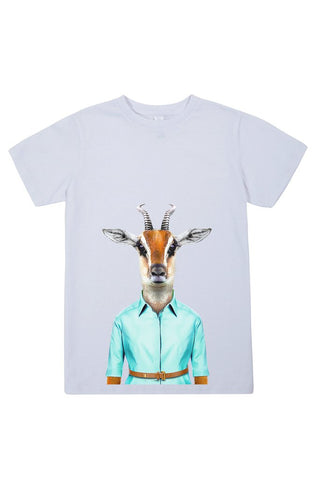 kids gazelle t shirt white