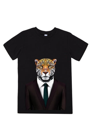 kids jaguar t shirt black