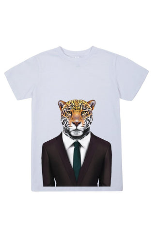 kids jaguar t shirt white