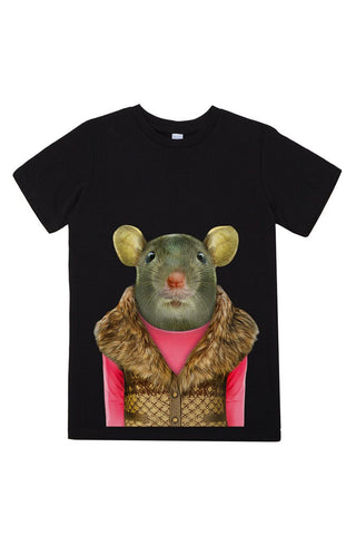 kids mouse t shirt black