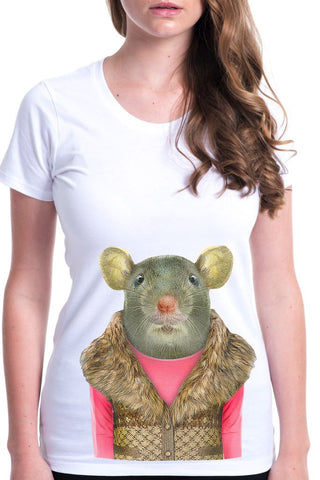 women's mouse t-shirt white