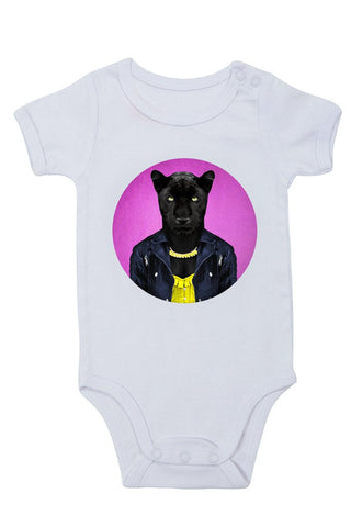female panther - baby grow