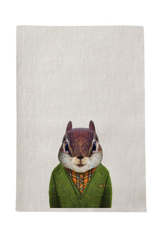 Squirrel Tea Towel