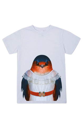 kids swallow t shirt white