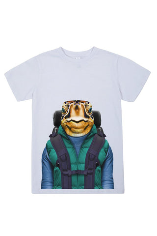 kids turtle t shirt white