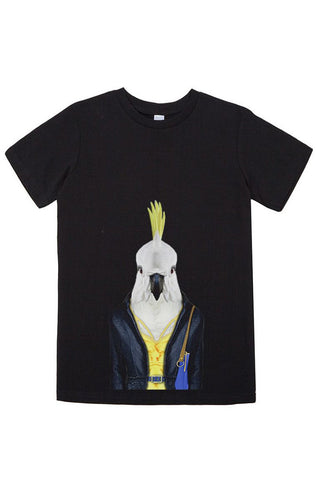 Kids Cockatoo T-Shirt - Kid's Tee, Black