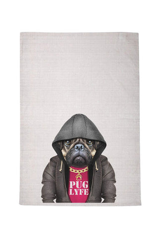 Pug Lyfe Tea Towel