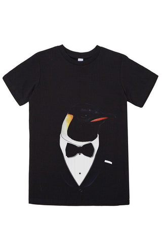 Kids Emperor Penguin T-Shirt - Kid's Tee, Black