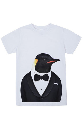 Kids Emperor Penguin T-Shirt - Kid's Tee, White
