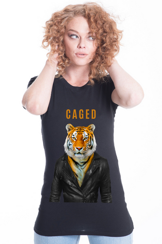Caged Tiger Women's Fitted Tee