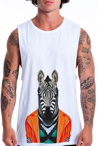 Men's Zebra Tank