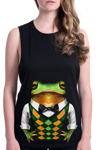 Women's Frog Boyfriend Tank