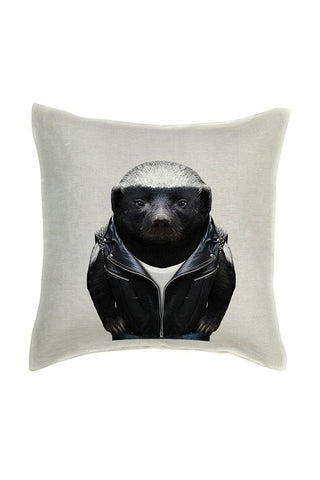 Honey Badger Cushion Cover - Linen