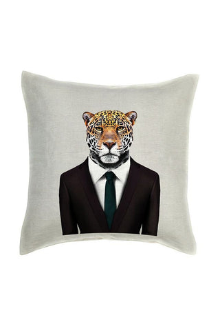 Jaguar Cushion Cover - Linen