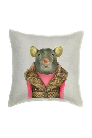 Mouse Cushion Cover - Linen