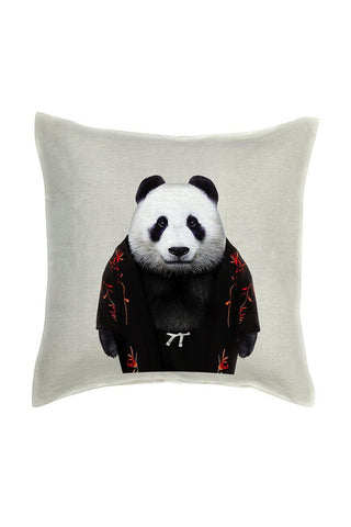 Panda Cushion Cover - Linen