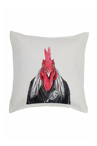 Rooster Cushion Cover - Linen