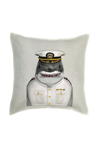 Shark Cushion Cover - Linen