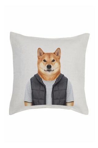 Shiba Cushion Cover - Linen