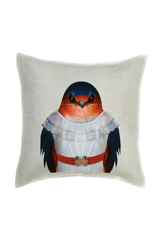 Swallow Cushion Cover - Linen