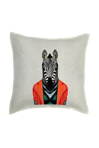 Zebra Cushion Cover - Linen